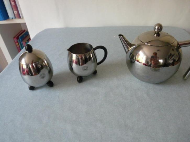 Retro theepot met roomstel Alex Meijer en co, Huis en Inrichting, Keuken | Servies, Zo goed als nieuw, Overige typen, Overige stijlen