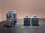 Delfts blauwe decoratie potjes, Antiek en Kunst, Antiek | Keramiek en Aardewerk, Ophalen of Verzenden