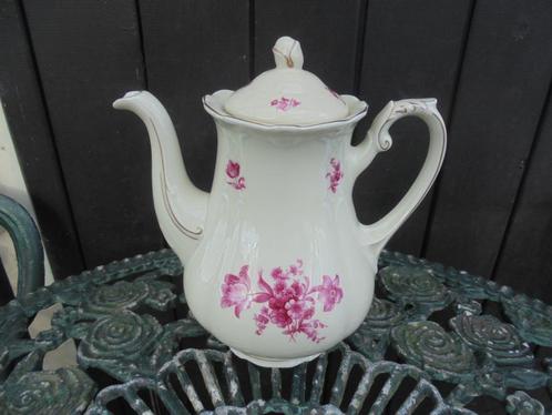 Koffiepot MOSA met rood bloemboeket met oa tulp, Antiek en Kunst, Antiek | Servies los, Ophalen of Verzenden