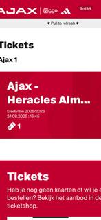 Ajax heracles, Tickets en Kaartjes, Eén persoon, Augustus