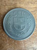 Zwitserse 5 franken munt 1968, Ophalen, Overige landen, Losse munt, Zilver
