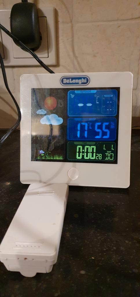 DeLonghi digitaal weerstation - draadloos, Audio, Tv en Foto, Weerstations en Barometers, Gebruikt, Weerstation, Ophalen of Verzenden