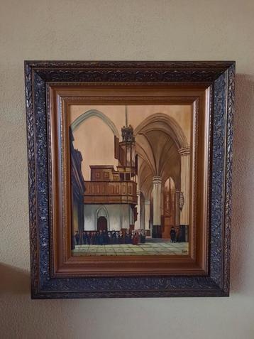 Schilderij R. v. Geel Amsterdam Transeptorgel Nieuwe Kerk. beschikbaar voor biedingen
