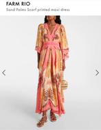 Gezocht: Maxi jurk Farm Rio sand palms printed scarf, Maat 38/40 (M), Beige, Ophalen of Verzenden, Zo goed als nieuw