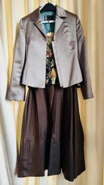 Elegant, stijlvol ensemble in brons satijn en gobelin mt 38, Kleding | Dames, Maat 38/40 (M), Kostuum of Pak, Overige kleuren