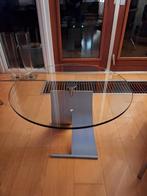 Rolf Benz design glazen salontafel perfecte staat, Ophalen, 50 tot 100 cm, 50 tot 75 cm, Rond