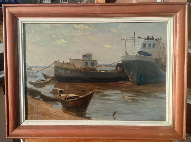 Fedor Pavlovich Uisipenko (1917-2000) Op Volga rivier 1962, Antiek en Kunst, Kunst | Schilderijen | Klassiek, Ophalen of Verzenden