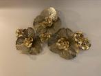 Gouden bloemen muur decoratie. Zo goed als nieuw! BIEDEN, Ophalen, Zo goed als nieuw