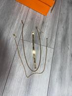 Gouden sieraden set heren armband + 2 kettingen, Sieraden, Tassen en Uiterlijk, Kettingen, Ophalen of Verzenden, Nieuw, Goud