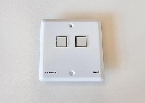 Kramer 2-button control Keypad RC-2/BE/DE(W) Wit #ALS NIEUW#, Audio, Tv en Foto, Overige Audio, Tv en Foto, Zo goed als nieuw