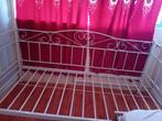 Wit metalen bedframe - Eenpersoons, 90 cm, Eenpersoons, Wit, Romantisch