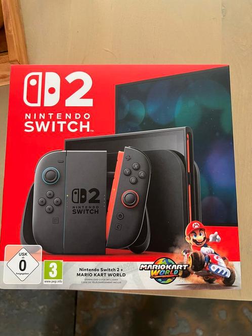 Nintendo Switch 2 + Mario Kart World *NIEUW*, Spelcomputers en Games, Spelcomputers | Nintendo Switch, Nieuw, Switch OLED, Met 1 controller