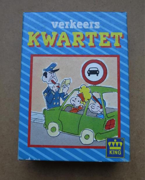 (SET 2) Verkeerskwartet Heerlijk nostalgisch verkeerskwartet, Verzamelen, Speelkaarten, Jokers en Kwartetten, Zo goed als nieuw