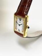 Must de Cartier Tank Large Quartz 590005 White Trinity Roman, Sieraden, Tassen en Uiterlijk, Horloges | Dames, Overige merken