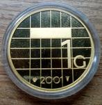 Goud gulden van 2001 koningin Beatrix 13.2 gram puur goud, Postzegels en Munten, Munten | Nederland, 1 gulden, Koningin Beatrix