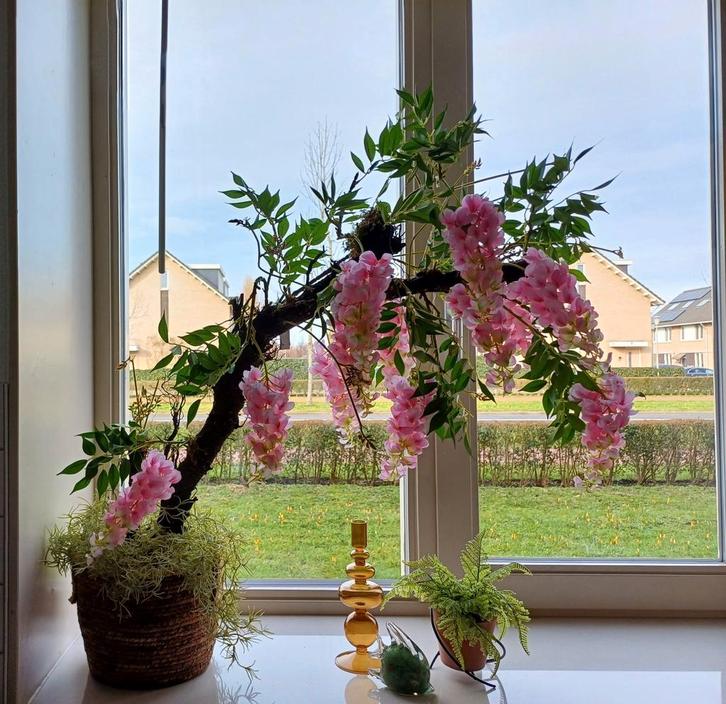 Prachtige Wisteria Kunstboom nieuw, Huis en Inrichting, Woonaccessoires | Kunstplanten en Kunstbloemen, Nieuw, Ophalen of Verzenden