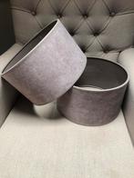 Stoere lampenkappen taupe, Ophalen of Verzenden, Zo goed als nieuw, Rond, Minder dan 25 cm