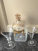 ANTIEK GULDEWATERKARAFJE (18E EEUWS) MET 2 GLAASJES, Antiek en Kunst, Antiek | Glas en Kristal, Verzenden