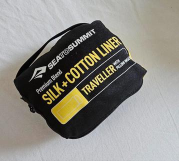 SeaToSummit silk+cotton liner traveller w/ pillow insert