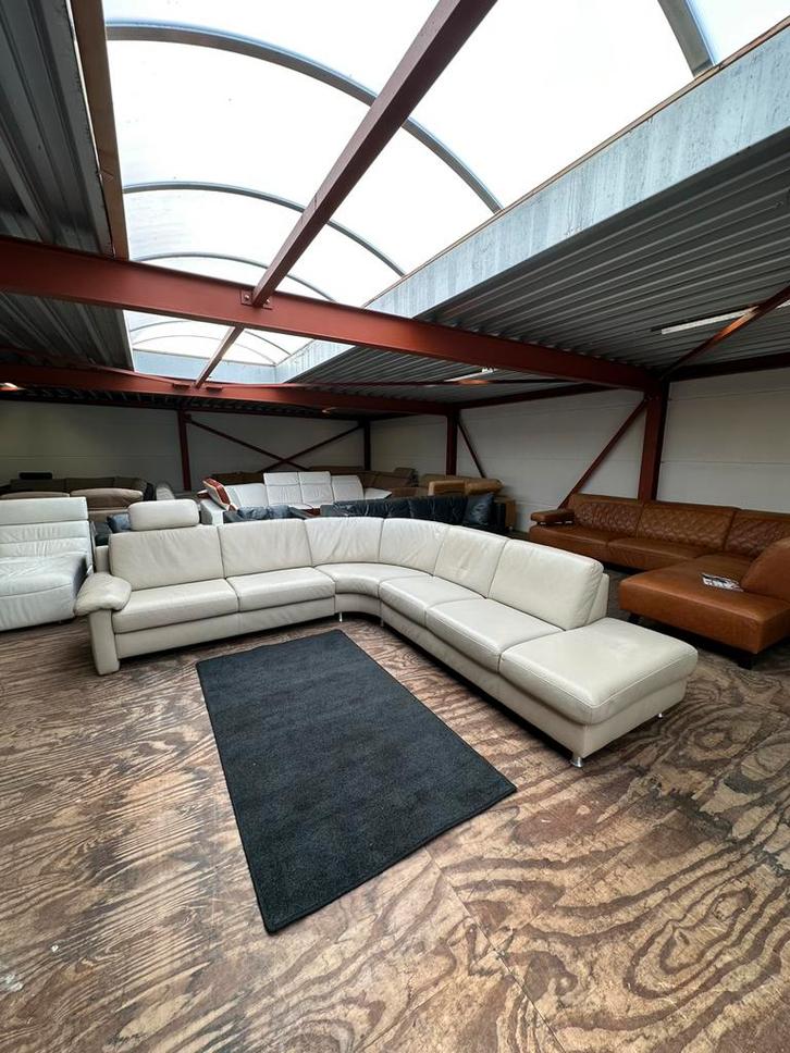 Leren hoekbank Montel bank bankstel leer Z.G.A.N., Huis en Inrichting, Banken | Complete zithoeken, Zo goed als nieuw, Leer, Ophalen of Verzenden