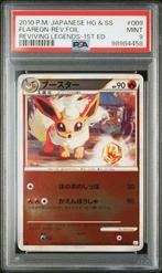 Flareon (L2 009) Reviving Legends PSA 9 Reverse Holo, Ophalen of Verzenden, Nieuw, Losse kaart, Foil