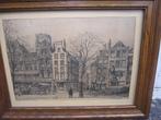 GROTE MARKT Rotterd. Oud ROTTERDAM, Jaap LINDEIJER, Antiek en Kunst, Kunst | Etsen en Gravures, Ophalen