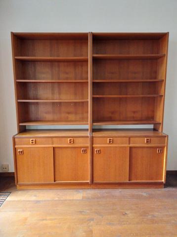 Retro Deens Design wandmeubel/ vakkenkast Jaren 50/ 60 beschikbaar voor biedingen