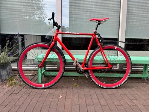 Rode CREATE single speed fiets – maat 54 – bieden v.a. €85, Fietsen en Brommers, Fietsen | Heren | Sportfietsen en Toerfietsen