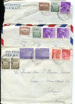 3 luchtpost envelopen 1952/1953 van Bandoeng naar Utrecht, Postzegels en Munten, Brieven en Enveloppen | Nederland, Envelop, Verzenden