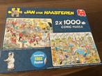 Jan van Haasteren - 2 x 1000, Hobby en Vrije tijd, Denksport en Puzzels, 500 t/m 1500 stukjes, Zo goed als nieuw, Ophalen