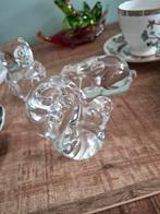 Glazen Beelden Set - Uil, Eekhoorn  Konijn, Antiek en Kunst, Antiek | Glas en Kristal, Ophalen of Verzenden