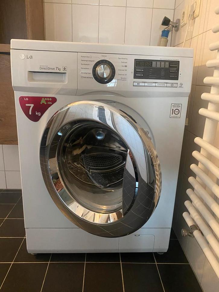 LG Wasmachine, Witgoed en Apparatuur, Wasmachines, Gebruikt, 85 tot 90 cm, 1200 tot 1600 toeren, Energieklasse A of zuiniger, Ophalen