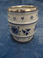 Delfts blauw lepelvaasje zilveren rand zwaardje gemerkt, Antiek en Kunst, Antiek | Servies los, Ophalen of Verzenden