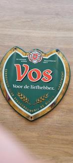Vos bier brouwerij mancave emaille bord reclamebord mancave, Verzamelen, Merken en Reclamevoorwerpen, Ophalen of Verzenden, Gebruikt