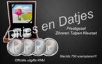 Zilveren kleurset Tulpen Vijfje KNM, Postzegels en Munten, Munten | Nederland, Ophalen of Verzenden, Koningin Beatrix, Euro's