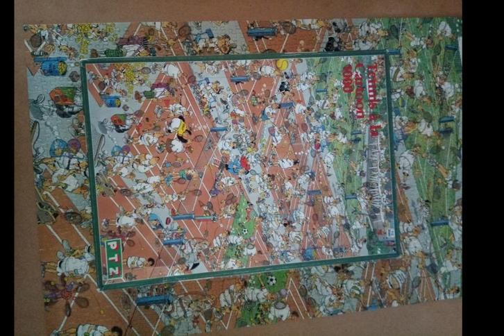 Jan van Haasteren legpuzzel tennis, Hobby en Vrije tijd, Denksport en Puzzels, Gebruikt, Legpuzzel, 500 t/m 1500 stukjes, Ophalen of Verzenden