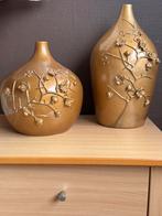 2 brons kleurige vazen, Huis en Inrichting, Ophalen, Overige materialen, Overige kleuren, Zo goed als nieuw