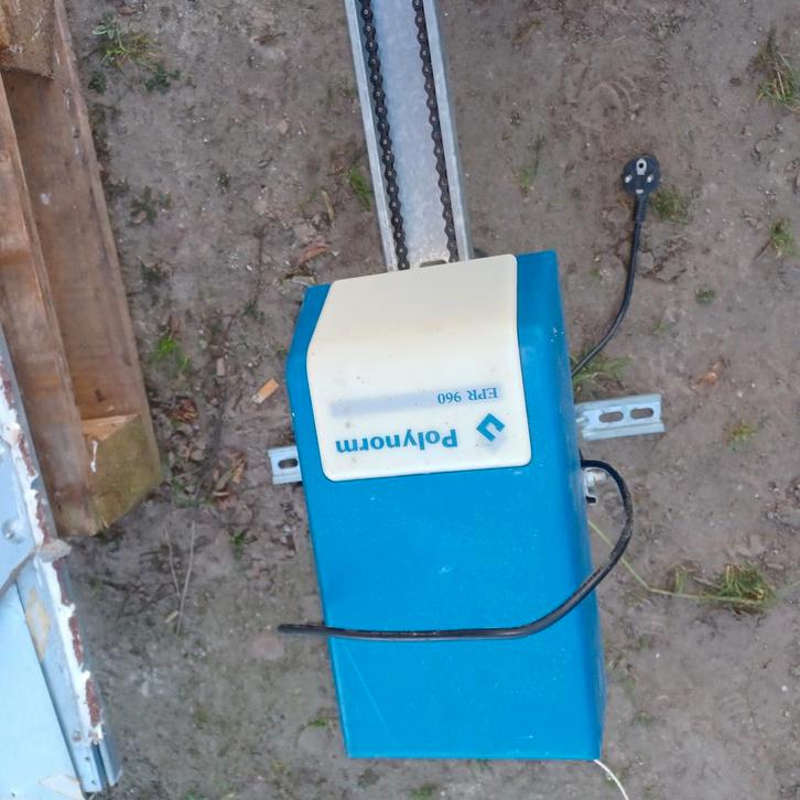 Garagedeur elektrische polynorm, Doe-het-zelf en Verbouw, Deuren en Horren, Gebruikt, Garagedeur, 215 cm of meer, 120 cm of meer