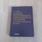 Handboek Taalontwikkeling, taalpathologie en taaltherapie., Ophalen of Verzenden, Alpha, Zo goed als nieuw, HBO