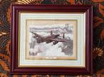 Mooie oude ingelijste militaria prent van een Lancaster., Antiek en Kunst, Ophalen of Verzenden