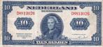 10 GULDEN WILHELMINA 1943, Postzegels en Munten, Bankbiljetten | Nederland, Verzenden, 10 gulden