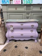 Buikkastje ladekast dressoir nachtkastje halkast antiek roze, Ophalen, 50 tot 100 cm, Zo goed als nieuw, 3 of 4 laden