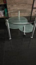 Glazen salontafel, Huis en Inrichting, Ophalen, Gebruikt, Rond, Glas