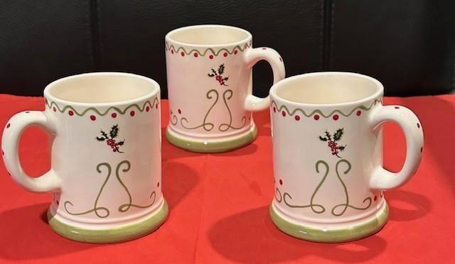 3x grote kerstmok/kerst beker, chocolade mok Jet ter Steege, Huis en Inrichting, Keuken | Servies, Zo goed als nieuw, Overige typen