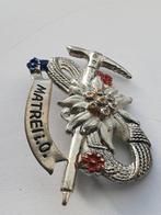 Broche met de tekst Matreil.o., Ophalen of Verzenden, Gebruikt, Zilver, Overige materialen