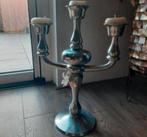 Brass & Boom zilverkleurige kandelaar 3-armig, Ophalen of Verzenden, Zo goed als nieuw, Kandelaar, 50 tot 75 cm