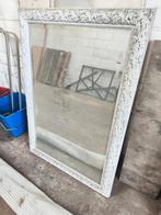 Sierlijke Spiegel met Witte Lijst, Ophalen of Verzenden, Rechthoekig, 50 tot 100 cm, 100 tot 150 cm
