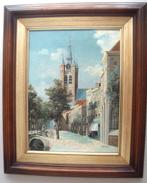George Jan Dispo (1922-1973) - Oude Kerk - Delft - olieverf, Ophalen of Verzenden