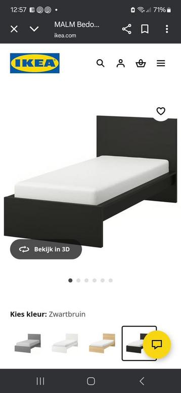 Malm bed 90x200 (met beschadigingen) beschikbaar voor biedingen