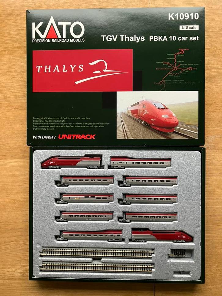 Kato Thalys Treinset PBKA 10910 Nspoor, Hobby en Vrije tijd, Modeltreinen | N-Spoor, Nieuw, Treinset, Gelijkstroom, Overige merken